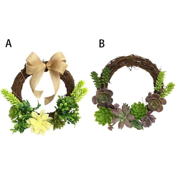 

artificial flowers succulent plant wreath spring wreath outdoor for front door 875a