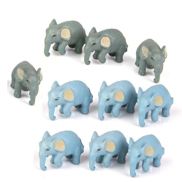 

10pcs miniature elephant creative cartoon mini house decoration adornment landscape ornament for car home micro landscape decor