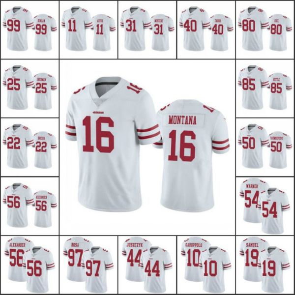 

2020 san francisco 49ers men #97 nick bosa 85 george kittle 80 jerry rice women youth nfl white vapor untouchable limited jersey, Black;red