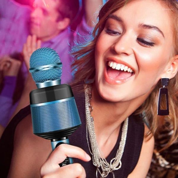 

wireless smartphone karaoke player handheld microphone built-in speaker rechargeable battery for ktv singing home party1