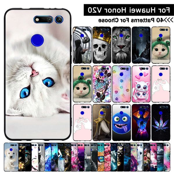 

qahuawei honor view 20 v20 cartoon case, mobile phone honor v 20 6.4 inch color