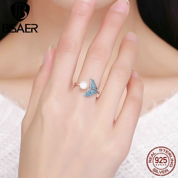 

factorytp1amermaid bisaer 100% 925 sterling silver tail female adjustable finger rings for women wedding engagement jewelry s925 gx, Golden;silver