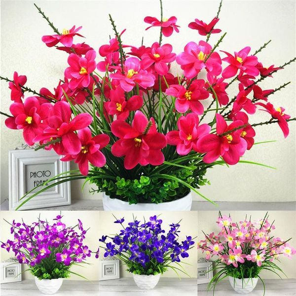 

decorative flowers & wreaths 2 bunches artificial flower fake plant for wedding1