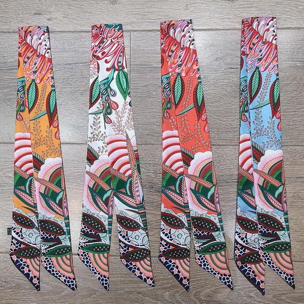 

new original tarot letter handbag silk scarf bag handles tied bag ribbon small scarf women headband wholesale, Blue;gray