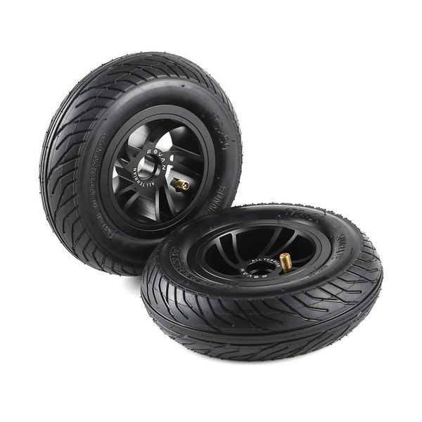 

skateboarding 2/4 pcs 175at all-terrain machinery pneumatic tire wheels - black