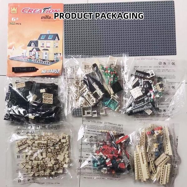 

wange 755pcs qiao ai villa houstyard house с садовым зеленым деревом растения цветы модели строительные блоки детей подарок кирпич игрушки j