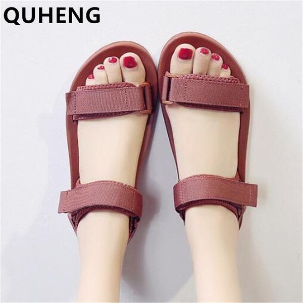 

sell women's flat sandals 2020 new female fashion wild mesh platform sandalias outdoor casual beach woman shoes wholesale1, Black