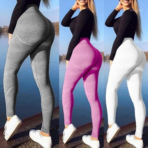 

yoga outfits women high waist leggings tummy control gym running sport pants h7jp1, White;red
