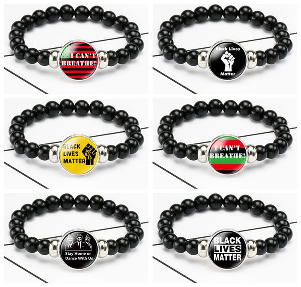 

i can't breathe beaded bracelet black lives matter george floyd american parade bracelet creative party favor 9styles