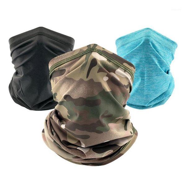 

cycling caps & masks tactical bandana tube scarf fishing camping breathable camouflage neck gaiter headband half face men1, Black