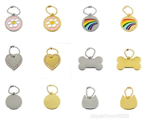 

metal dog cat id tag nameplate pet anti-lost pendant you can laser engraved name telephone number by yourself owf2983