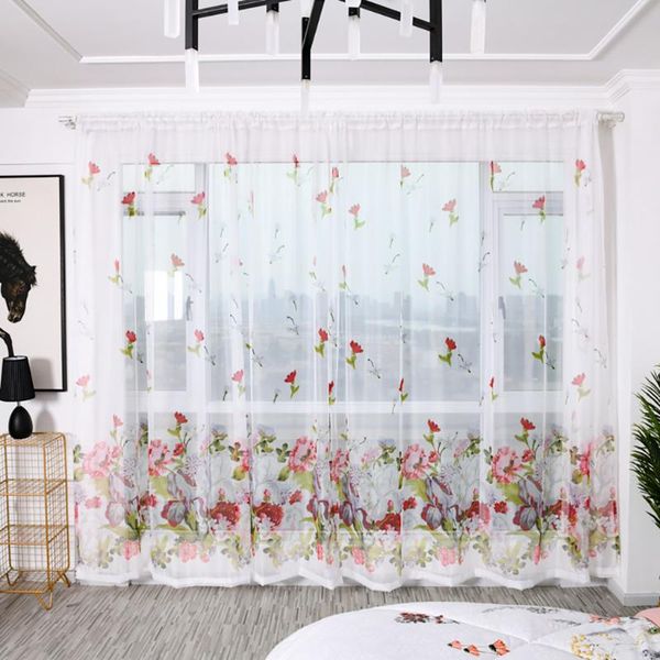 

curtain & drapes home window modern smooth voile trees sheer tulle suitable treatment drape valance fabric drop