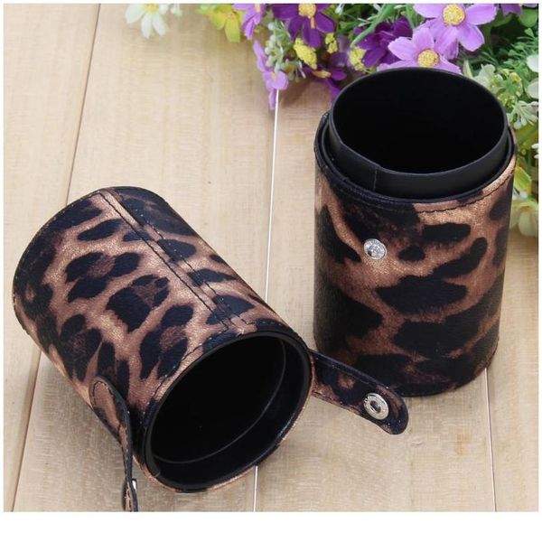 

travel pu leather cosmetic brush pen holder storage makeup empty holder t bbydjh