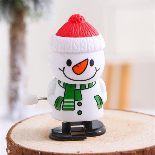 

a-christmas plastic windup toy santa claus snowman clockwork toys children jump gift cartoon characters modeling party decoration dhe2066
