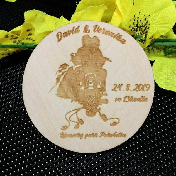 

personalized wedding fridge magnet engraved rustic vintage destination wedding gift invitation favor gifts