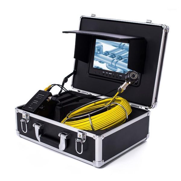 

9 inch monitor 23mm lens sewer industrial endoscope with dvr function 20m cable drain pipe inspection video camera system1