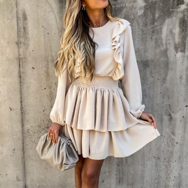 

pleated cake dress women spring autumn winter dress backless lace waist korean japan mini elegant woman vestidos1, Black;gray