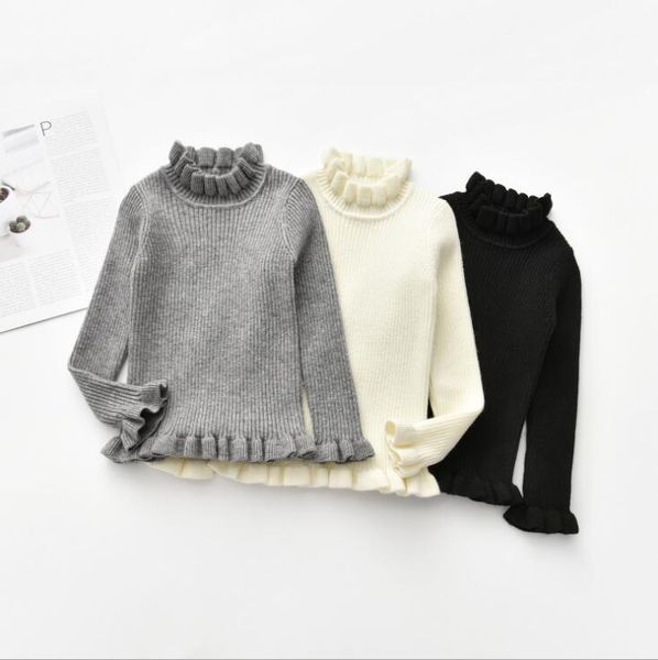 

2021 new girls knitted sweater cotton spring fashion girls pullover sweaters 2-7 years yx13, Blue