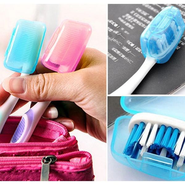 

5pcs set plastic toothbrush case cover multi color travel hiking portable brush protective sleeve toothbrush holder protect d2 wmtoyt