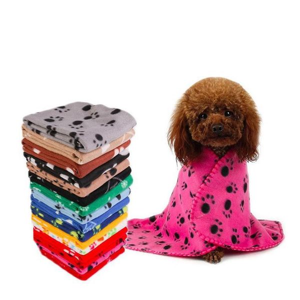

pet blanket dog sleep mat paw print towel fleeces soft puppy blanket dogs warm pet blanket bed cushion lovely hand wash rugs yfa2026 ph1og