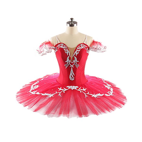 

burgundy velvet nutcracker platter tutu professional ballet costume dress classical sleeping beauty variation jn0212, Black;red