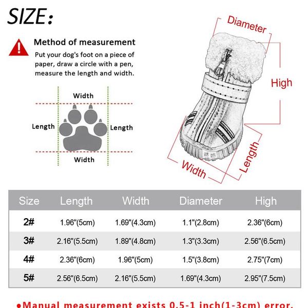 

warm pet dog shoes winter waterproof pet dog boots shoe rain snow booties reflective nonslip footwear for small la wmtaeh