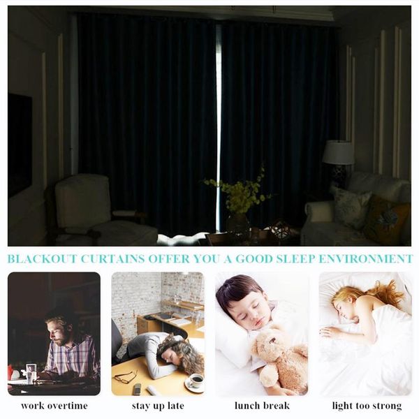 

qczx спальня плотных шторы обработка окна энергосбережение теплоизолирующий твердая grommet плотные шторы для livingroomm bbyaum