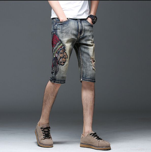 

men's shorts new in summer short jean 2020 fashion ixri, Blue