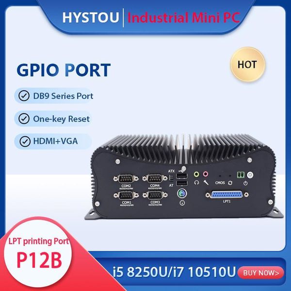 

10th gen industrial gpio deskpc intel core 10210u 10510u ddr4 lpt dc9-36v wide voltage computers wifi bluetooth1