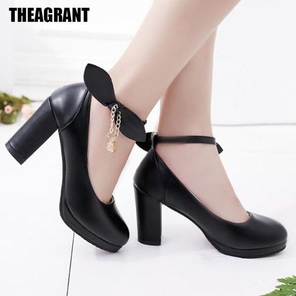 

theagrant 2021 vintage high heels women pumps spring autumn shoes woman fashion buckle strap wedding party lady shoes whh2003, Black