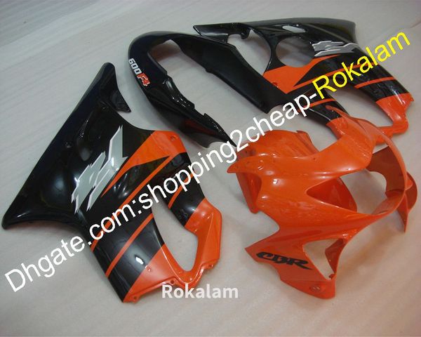 

motorcycle cowling for honda cbr600 f4 99 00 cbr 600 1999 2000 cbrf4 cbr-600 motorbike bodywork orange black fairing kit (injection molding)