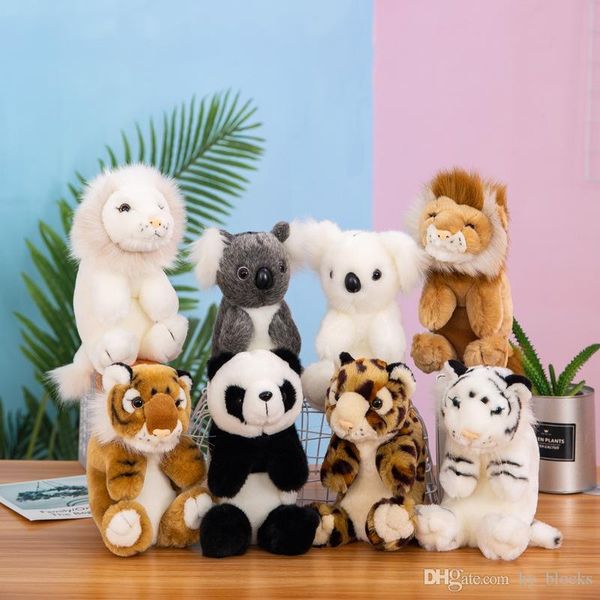

1pc 23cm creative simulation tiger plush toy stuffed soft animal forest lion pillow dolls for children kids birthday gift