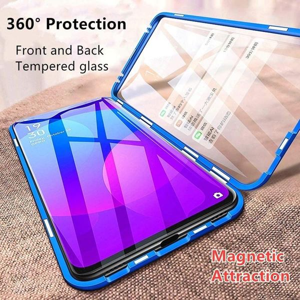 

360 magnetic metal case for samsung galaxy s20 s10 s9 s8 plus note 20 10 9 8 a50 a70 a30s a50s h jllzqc