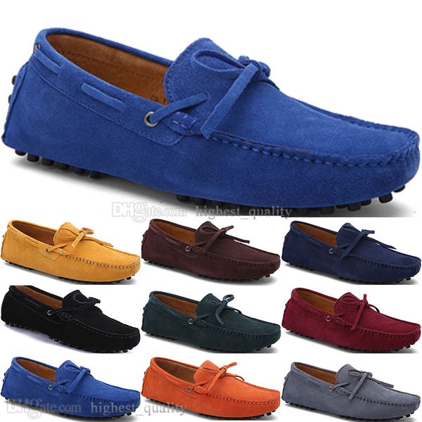 

057 new fashion mens casual shoes leather british style spring couple genuine peas scrub men drive lazy man overshoes outdoor comfortable br, Black