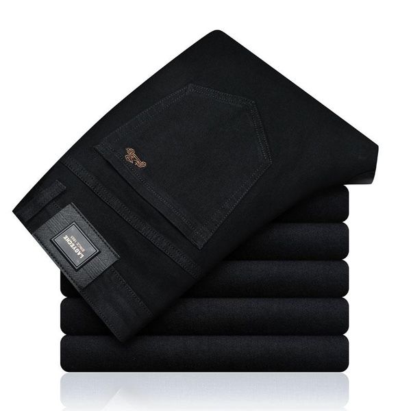 

2021 new autumn spring jeans men brand clothing black midweight denim pants male quality trouser, Blue