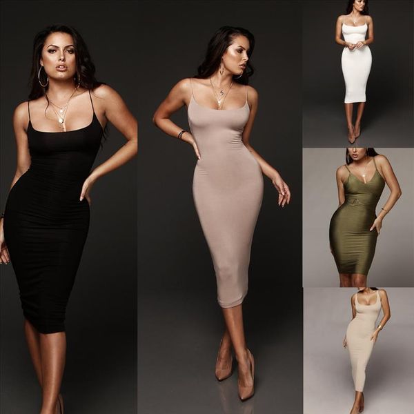 

женское платье горячие новые женские бандажные платья сексуальное bodycon без рукавов верхняя твердое колено длина вечернее партия клуб midi, Black;gray