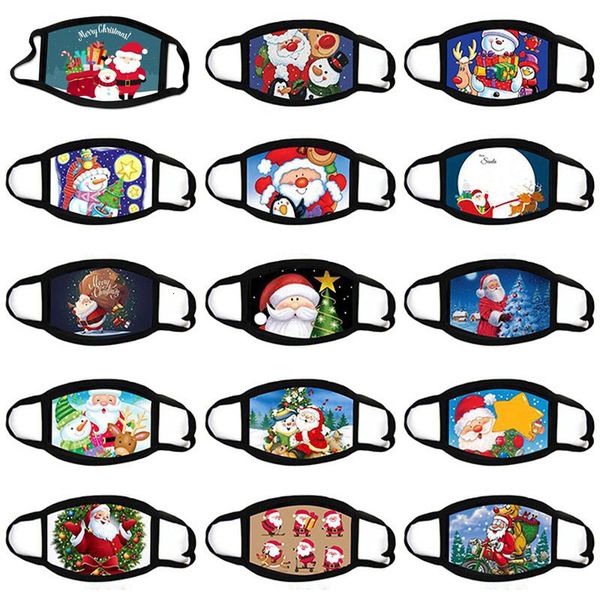 

mask merry christmas face fashion creativity sale cartoons santa elk printing masks dust-proof reusable washable xmas mouth mas