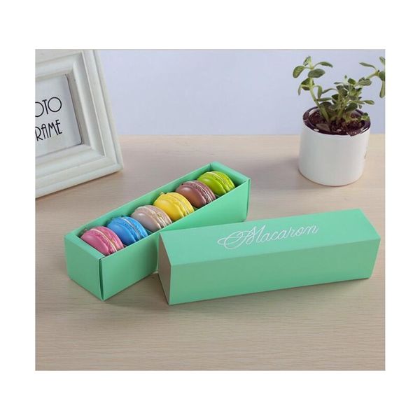 

macaron box cake box biscuit muffin box 20.3*5.3*5.3cm black blue gre jlltvp insyard