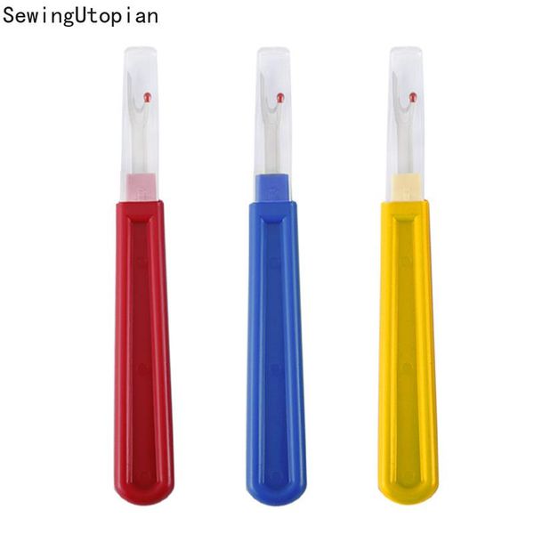 

3pcs plastic handle craft thread cutter seam ripper stitch unpicker cross-stitch sewing threads remover tools, Black