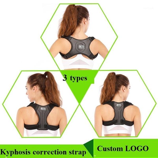 

back support 3 types spine posture corrector protection shoulder correction band humpback pain relief brace1, Black;blue