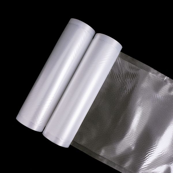 

5m/roll food vacuum sealer bags for vac storage meal prep sous vide kitchen packer vacum bag bpa-8"x16.4' jk2101kd