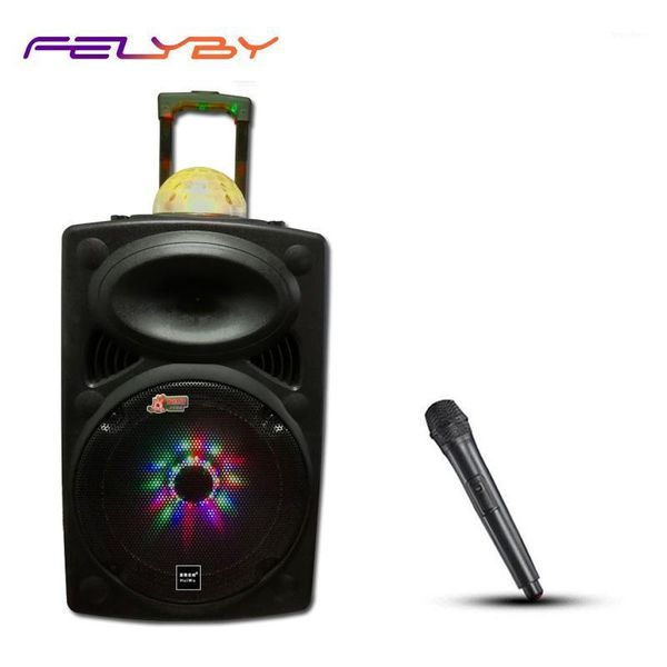 

felyby 12-inch portable trolley speaker wireless bluetooth audio square dance mobile speaker outdoor support tf card1