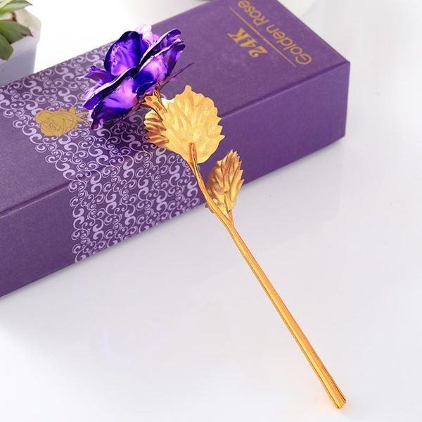 

24k gold foil rose simulation rose flower valentine's day gift artificial lover for wedding decoration for party gift1