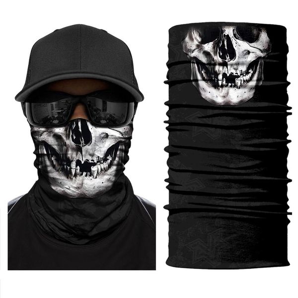 

яд череп 3d напечатанные бандана крышка лица наполовину маски горки на велосипеде пешеходные велосипеды бегущая трубка шарф мужчин женщин по, Black