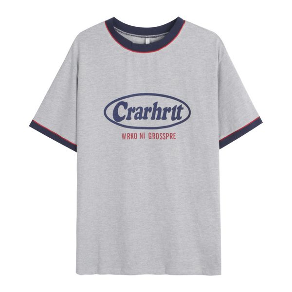 

2021 new women's clothes spring summer letter woman's t-shirt casual t-shirts veran mujer round neck harajuku mm68, White