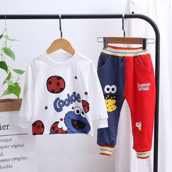 

new boys clothing sets spring autumn baby kids sets cartoon boy tracksuits kids suits long sleeve t shirt+pants set 0-4 years lj200917, White