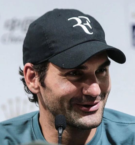Nova estrela de tênis Roger Federer Tampão 3D Bordado Paizinho Bonés de Beisebol Unisex chapéu tênis F GC743