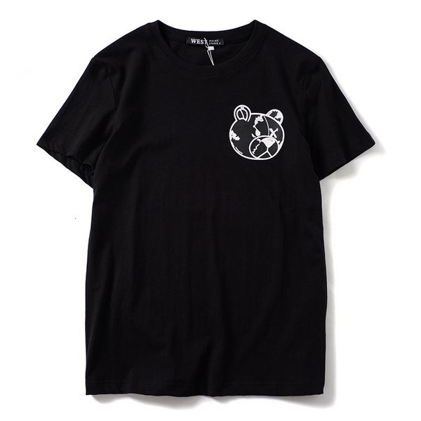 

new tall 19ss 2021 dear man bear doll hip shirt skateboard street cotton t-shirts kenye # bb10 5lw8, White;black
