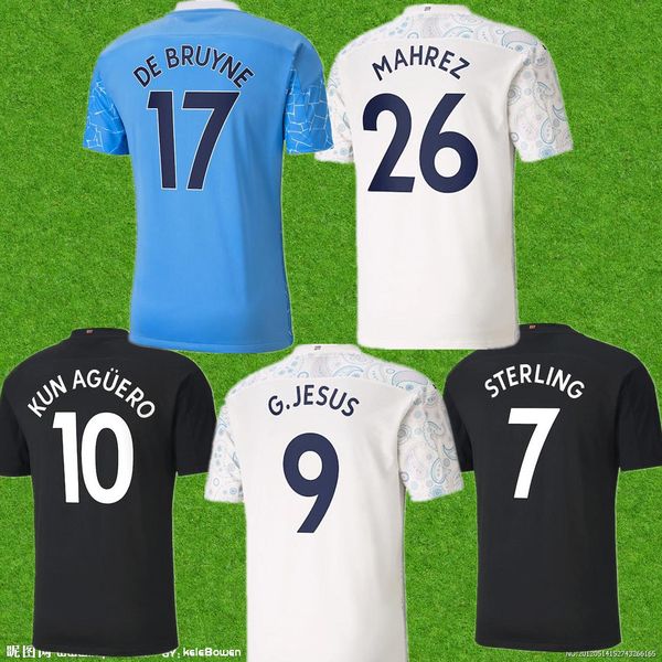 

20 21 city soccer jersey 2020 2021 man sterling football shirt manchester kun aguero de bruyne gesus bernardo mahrez rodrigo men kits, Black;yellow