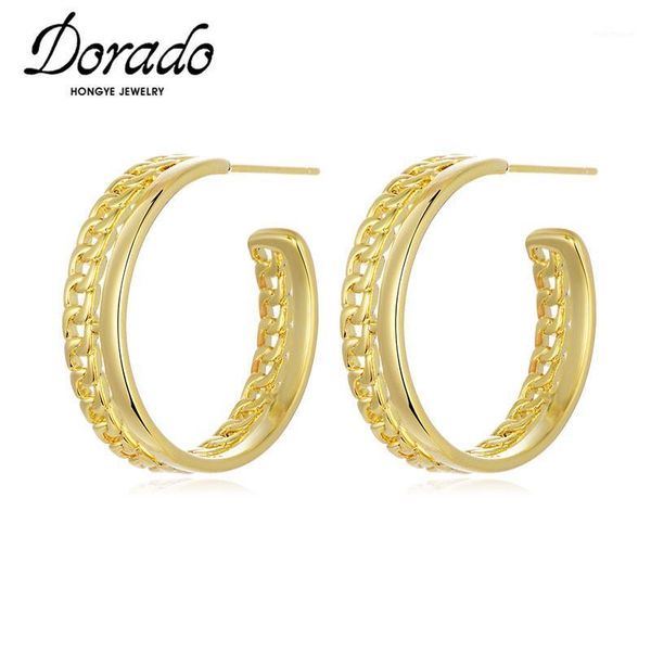 

hoop & huggie dorado wheat spike carving earring for women round punk fashion jewelry brincos 2021 party gifts friend1, Golden;silver